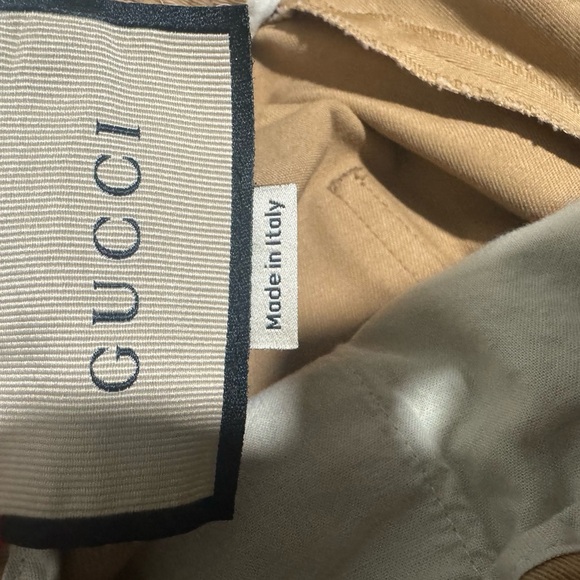Gucci Tan Joggers with White Logo - Picture 8 of 9